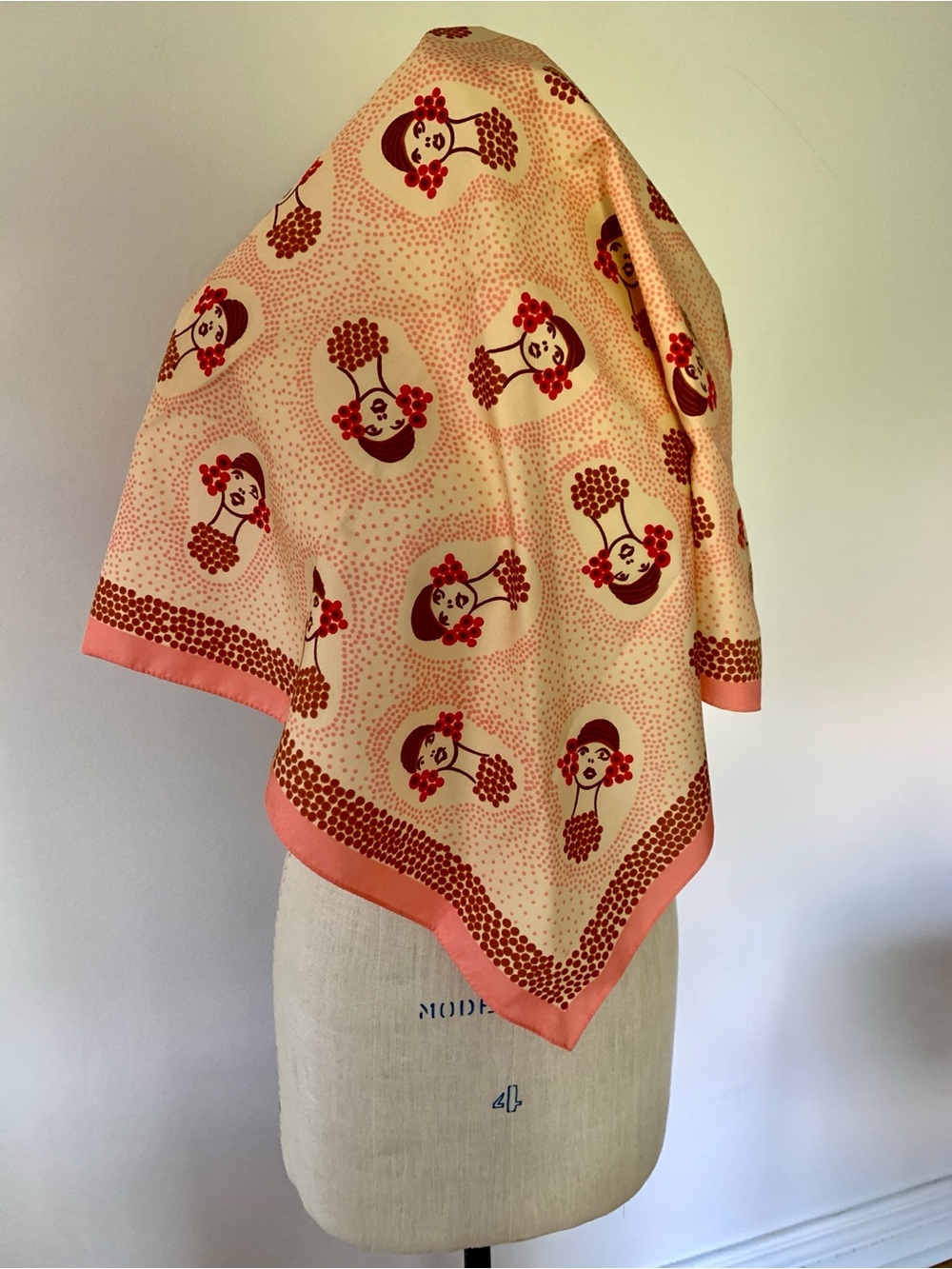 Vintage Scarf 1960’s Mod Girl Flapper Girl